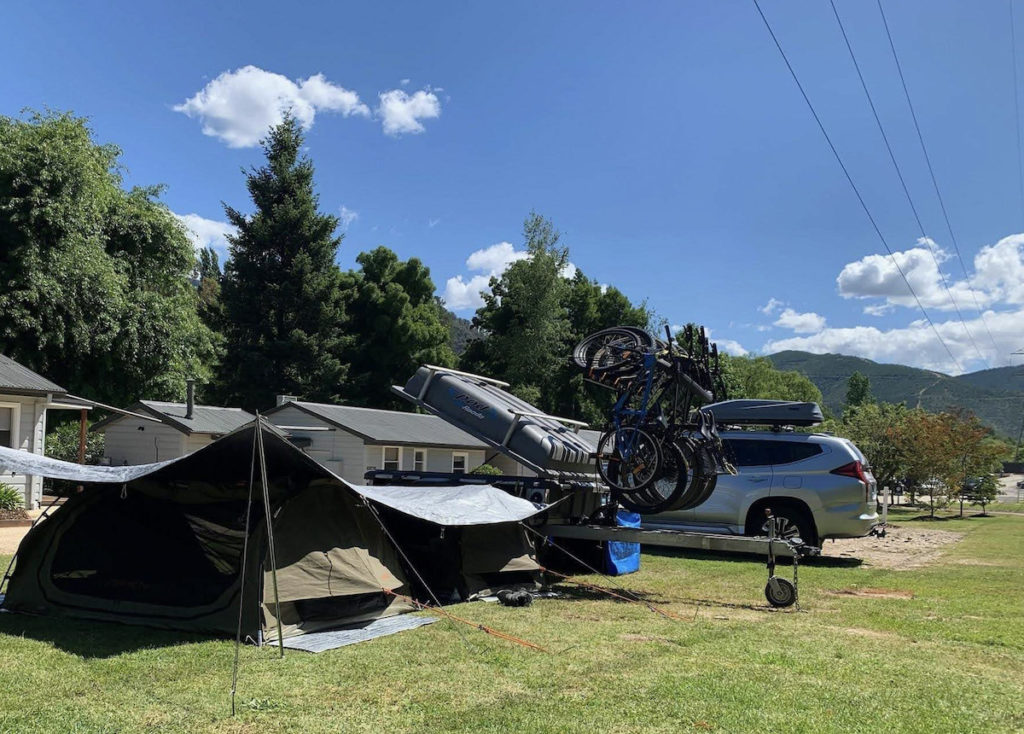 Pod Trailer with Shingleback Bike Rack